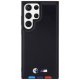 Samsung Galaxy S23 Ultra (SM-S918) BMW Leather Stamp Tricolor Case Cover (BMHCS23L22PTDK), Black