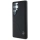 Mercedes Leather Curved Stitches Case for Samsung Galaxy S25 Ultra Black