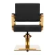 Gabbiano Avila Hairdressing Chair, Black with Gold Base