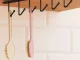 Under-Cabinet Kitchen Hanger with 6 Hooks, Black