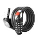 Rockbros RKS531 Cable Bicycle Lock with 5-Digit Code & LED 120cm Black