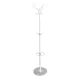 ModernHome Coat Rack Stand with Umbrella Holder and Marble Base, GH-8014, White