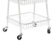Metal Rolling Cart, 3 Tiers, 78x40x32 cm