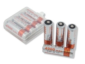 Star Power Rechargeable 4xAA (R6) Batteries, 4900mAh, 1.2V | Daudzkārt Lādējamu Bateriju Akumulatoru Komplekts, 4...
