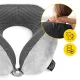 4FIZJO Travel Neck Pillow Memory Foam, Grey