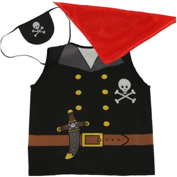 Kids Pirate Carnival Costume (3-8 Years), Black/Brown