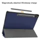 Samsung Galaxy Tab S9+ Plus (SM-X810, SM-X816B) Trifold Stand PU Leather Cover Case, Blue