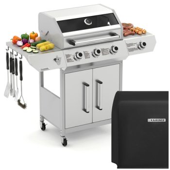 Kaminer Varen 4.0 Gas Grill 3+1 13.5kW, Silver