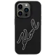 Karl Lagerfeld 3D Rubber Signature Case for iPhone 15 Pro, Black