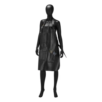 Activeshop K-508 Barber Apron, Eco-Leather, Black