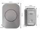 Wireless Doorbell, 300m Range, LED, Waterproof, Grey