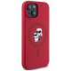 Karl Lagerfeld Silicone Karl&Choupette MagSafe Case for iPhone 15, Red