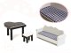 Wooden Play Dollhouse with Furniture, 122cm