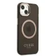 Guess Gold Outline Translucent MagSafe Case for iPhone 13 - Black