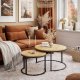 Round Nesting Coffee Table Set of 2 Industrial Loft Style ModernHome