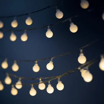 Forever Light SFB61 Solar LED String Lights Milky Balls 6.5m Warm White