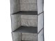 Hanging Wardrobe Organizer with 3 Shelves, 30x30x60 cm, Grey