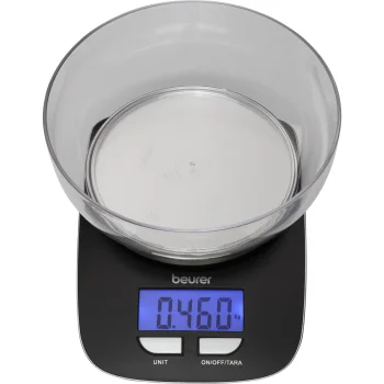 Virtuvinės svarstyklės Beurer KS 25 su stikliniu dubeniu iki 3 kg