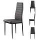 Multistore Set of 4 Dining Chairs, Eco-leather, Grey