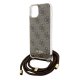Guess iPhone 15 / 14 / 13 Case Crossbody Cord 4G Print, Brown