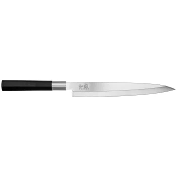 Fillet Knife KAI Wasabi Black Yanagiba 21 cm, Silver / Black