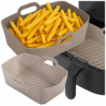 Silicone Air Fryer Liner Baking Mold, Grey