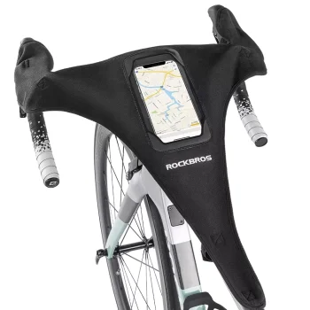 Rockbros D78 Bike Trainer Sweat Cover with Phone Pocket - Black