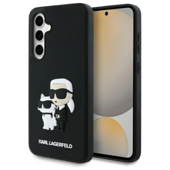 Karl Lagerfeld Samsung Galaxy S24 FE Case 3D Rubber Karl&Choupette, Black
