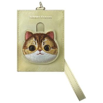 Nimmy Big Eyed Pet 2.0 Cat Card Wallet, Beige