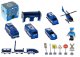 Play Train Railway / Race Track / Police Station For Children, 92 elements