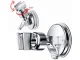 Shower Head Holder with Suction Cup and Rotating Head Chrome