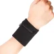 Sports Wristband with Zipper Pocket, Black