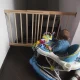 Baby Safety Gate, Stairs Safe Gate for Baby and Pet for Stairs, Doorways, Hallways, 72-122 cm