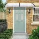 Door Canopy 100x80 cm Polycarbonate Awning for Entrance MultiGarden