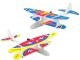 Foam glider airplane with USB rechargeable LED and motor, red