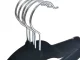 Velvet Clothes Hangers, Non-Slip Suit Hangers, Set of 20, Black