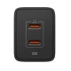 Spigen Essential EE472EU 2-port USB-C 47W GaN wall charger - black