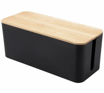Cable and Power Strip Organizer Box AG381D, Black