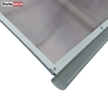 Straight Entrance Canopy STARKEDACH T-160, 160 x 100 x 30 cm, Light Grey / Bronze