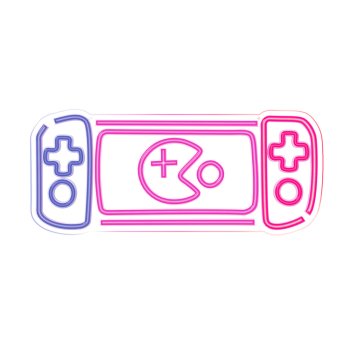 Game Controller LED Neon Sign Wall Light FPNE27 Forever Light, Multicolor