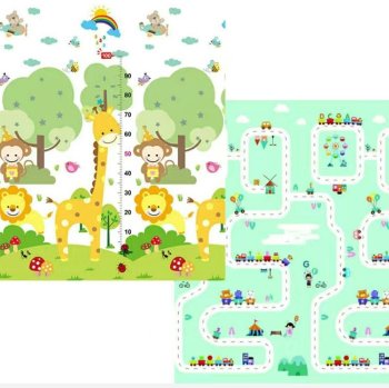 Double-sided foam educational play mat 200x180 cm