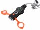 Multifunctional Survival Whistle with Compass Flashlight Thermometer, Black-Orange