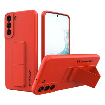 Wozinsky Kickstand Case TPU Cover with Stand for Samsung Galaxy S22+, Red