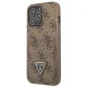 Guess 4G Triangle Logo Cardslot Case for iPhone 13 / 13 Pro - Brown