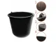 Plastic bucket 12 L, black