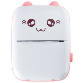 Portable Mini Stickers Label Photo Printer, Pink