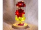 Eternal Rose in Glass with Glowing LED Light (Two Red Roses)