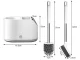 Silicone WC Toilet Brush, White/Gray