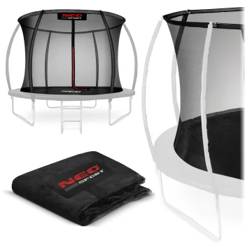 Neo-Sport Inner Trampoline Safety Net 252 cm 8ft 6 Poles