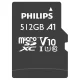Philips MicroSDXC Card 512GB Class 10 UHS-I U1 V10 A1 with SD Adapter
